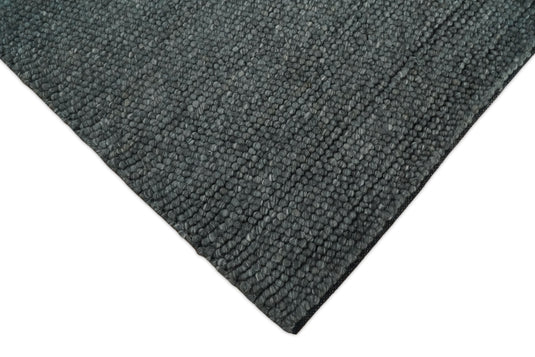 Available in USA Hand-Woven Solid Charcoal and grey 5x8, 9x12 ft Bedroom, Living Room Rug, kids Room Wool Area Rug | AADOV2