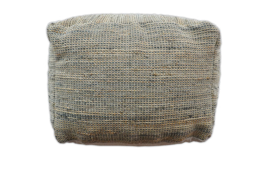 Natural Large Gray And Brown Hand Woven Jute Pouf Footstool, Seat, Foot Rest Living Room, Bedroom