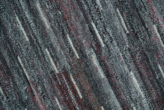 Modern Abstract Rust, Gray, Ivory And Charcoal Handwoven 5x8 ft Bedroom, Living Room Rug Pet Yarn Area Rug