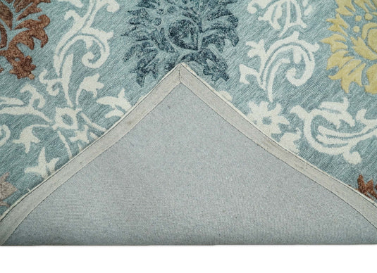 Custom Made Traditional Ivory And Gray Hand Tufted Wool Area Rug