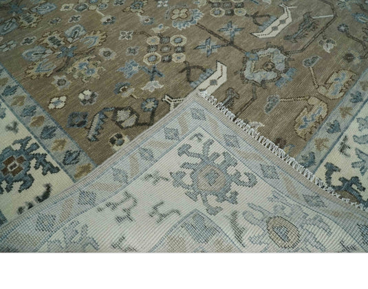 Hand Knotted Oriental Oushak Rug Camel, Ivory and Silver Multi Size Ideal for Living, Bedroom, and Dining Rooms | CP1704