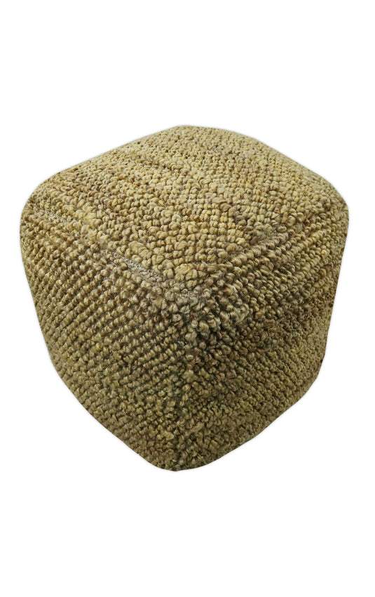 Modern Beige Jute Footstool, Seat, Foot Rest Living Room, Bedroom