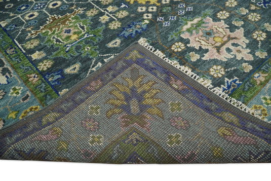 Antique Hand Knotted Green Moss and Blue 5X7, 5x8, 6x9, 8x10, 9x12, 10x14 and 12x15 Living Room Rug Traditional Oushak Wool area rug |CP679S