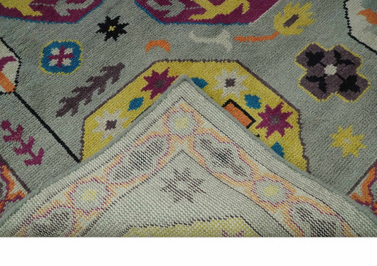 Traditional Pattern Multicolor Hand Knotted 8x10 ft wool Area Rug