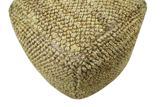 Modern Beige Jute Footstool, Seat, Foot Rest Living Room, Bedroom