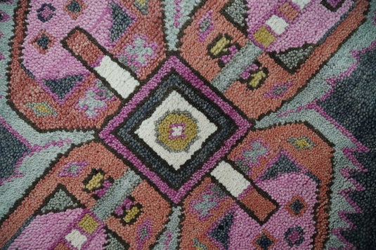 Hand Knotted Heriz Serapi Rug Grey and Pink 8x10 ft Ideal for Living, Bedroom, and Dining Rooms | CP1911810S