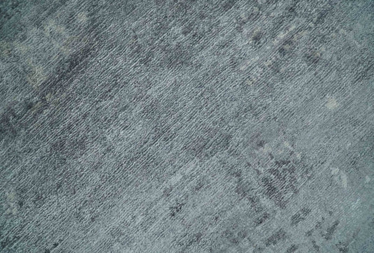 Modern Abstract Gray And Charcoal Hand Knotted 5.9x8.5 ft Bedroom, Living Room Rug Bamboo Silk Area Rug