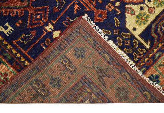 Traditional Antique Vintage Persian Hand Knotted Wool Rug Red and Blue 5X8, 6X9, 8X10, 9X12, 10X14 and 12x15  Ideal for Living, Bedroom, and Dining Rooms | CP194S