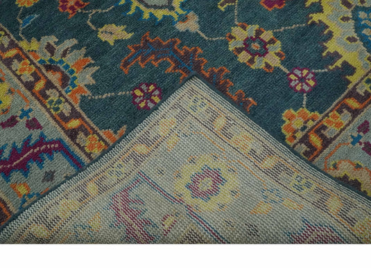 Custom Made Traditional Oushak Multicolor Hand Knotted wool Area Rug