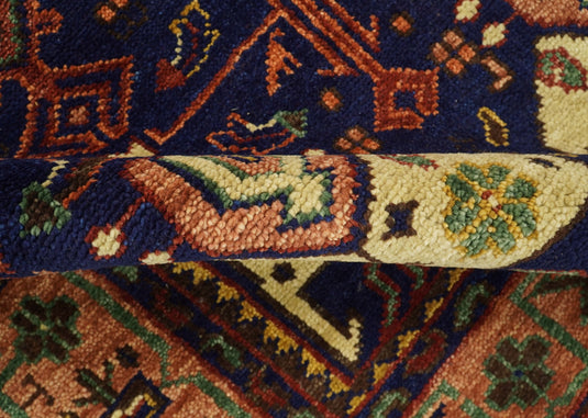 Traditional Antique Vintage Persian Hand Knotted Wool Rug Red and Blue 5X8, 6X9, 8X10, 9X12, 10X14 and 12x15  Ideal for Living, Bedroom, and Dining Rooms | CP194S