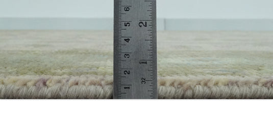 Custom Made Pink, Olive, Beige And Brown Tree Of Life Hand Knotted Wool Area Rug