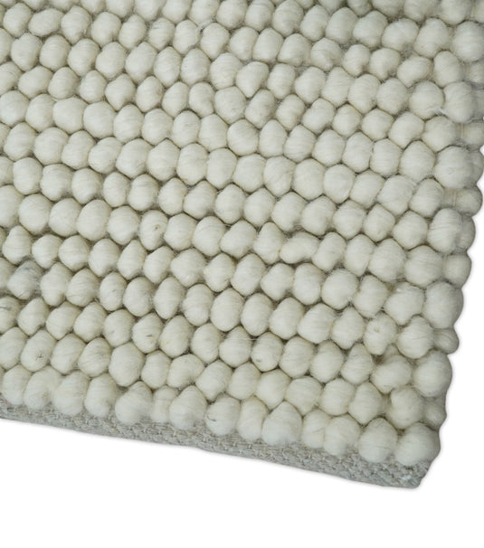 Available in USA Hand-Woven Solid Ivory 5x8,6x9, 8x10,9x12 ft Bedroom, Living Room Rug, kids Room Wool Area Rug | AADOV1