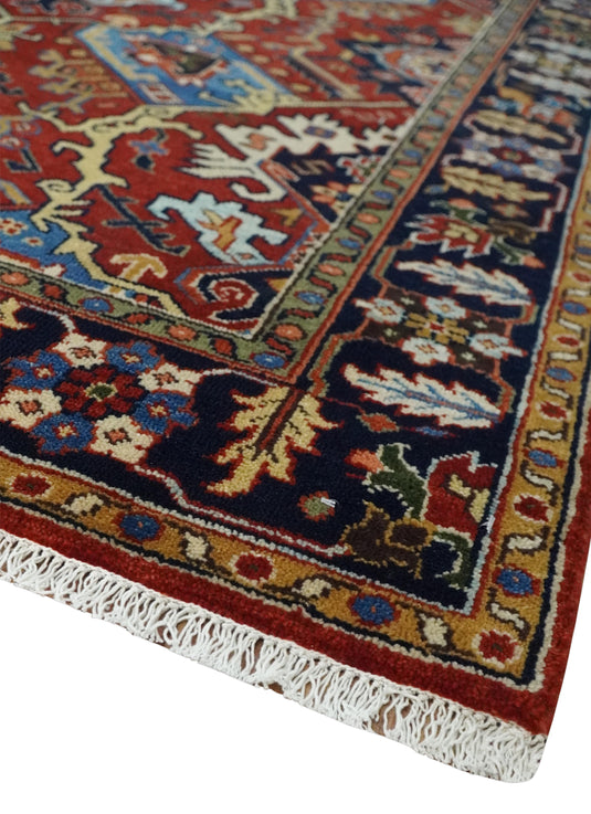 Beautiful Premium look Persian Hand knotted Black and Red 2.6x12 and 4x8 wool Area Rug