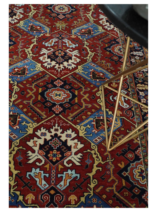 Beautiful Premium look Persian Hand knotted Black and Red 2.6x12 and 4x8 wool Area Rug