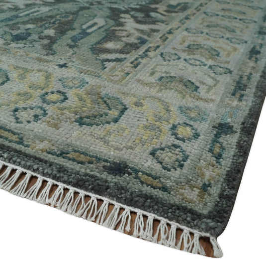 Antique Gray and Silver Oriental Oushak Hand knotted Multi Size wool Area Rug | CP1328