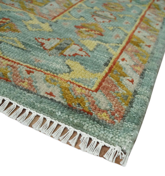 Hand Knotted Oriental Oushak Rug Grey, Silver and Beige Multi Size Ideal for Living, Bedroom, and Dining Room