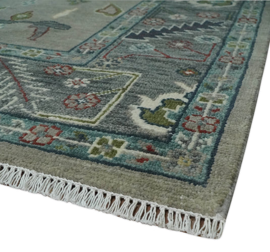 Premium look Hand knotted Camel and Grey 9x12 Oriental Oushak wool Area Rug CP1339912S