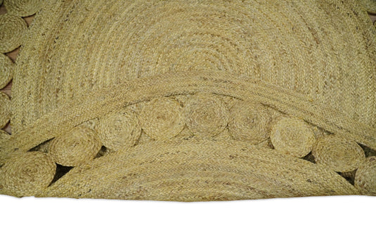 Available in USA Hand Braided Brown 100% Natural Bedroom, Living Room Rug, kids Room Natural Round Jute Area Rug -AAJR13- (FC)