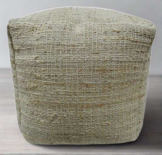 Natural Brown And Beige Jute Boho Pouf Footstool, Seat, Foot Rest Living Room, Bedroom