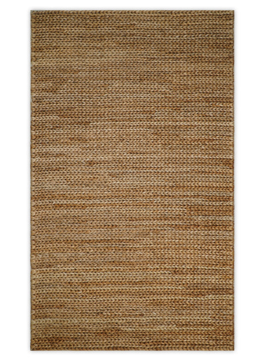 Available in USA Hand-Woven Brown 100% Natural Bedroom, Living Room Rug, kids Room Natural Jute Area Rug -AAJR14- (FC)