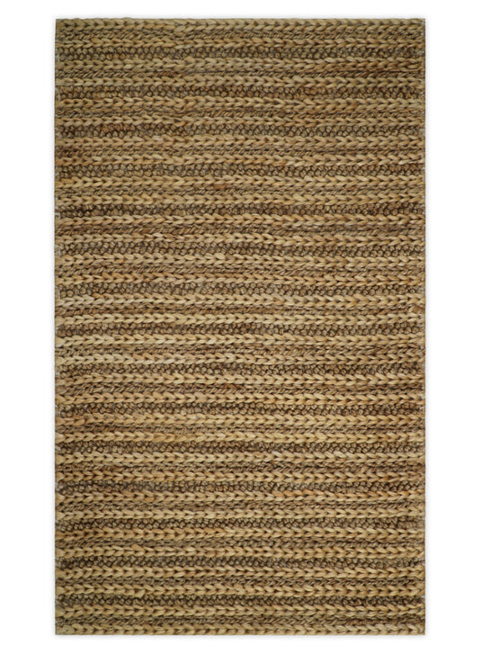 Available in USA Hand-Woven Light Beige 100% Natural Bedroom, Living Room Rug, kids Room Natural Jute Area Rug -AAJR15- (FC)