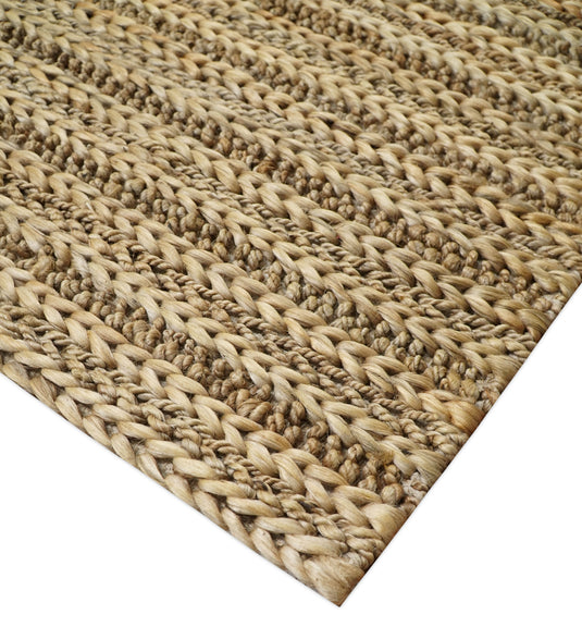 Available in USA Hand-Woven Light Beige 100% Natural Bedroom, Living Room Rug, kids Room Natural Jute Area Rug -AAJR15- (FC)