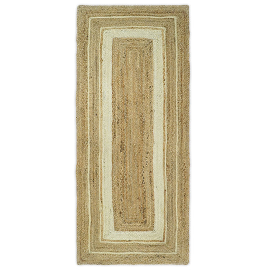 Available in USA Hand-Woven Brown and White 100% Natural Bedroom, Living Room Rug, kids Room Natural Jute Area Rug -AAJR3- (FC)