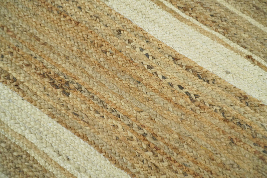 Available in USA Hand-Woven Brown and White 100% Natural Bedroom, Living Room Rug, kids Room Natural Jute Area Rug -AAJR3- (FC)