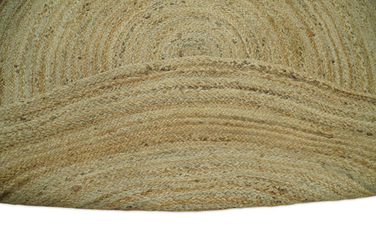 Available in USA Hand Braided Light Brown 100% Natural Bedroom, Living Room Rug, kids Room Natural Round Jute Area Rug -AAJR6-(FC)