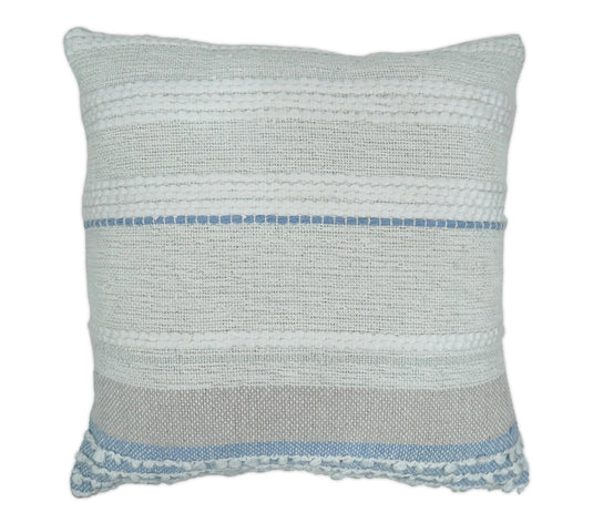 Blue, White and Grey Bohemian Woven Pillow Cover, Cushion Cover | PL23