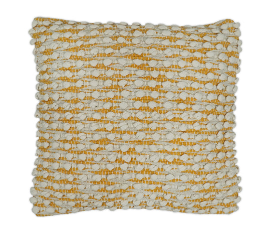 Yellow and White Bohemian Woven Decorative Pillow Cover, Cushion Cover | PL21