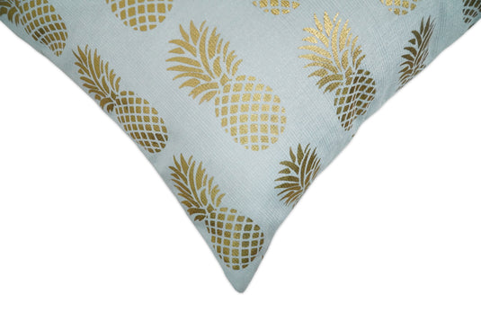 White and Gold Pineapple Printed Pillow Cover, Cushion Cover | PL10