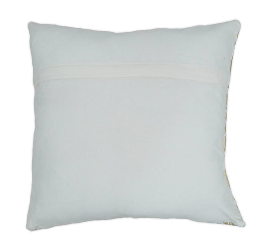 White and Gold Printed Pillow Cover, Cushion Cover | PL08