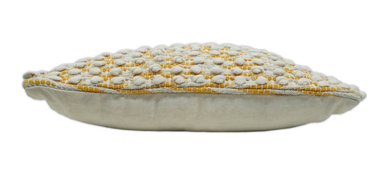 Yellow and White Bohemian Woven Decorative Pillow Cover, Cushion Cover | PL21