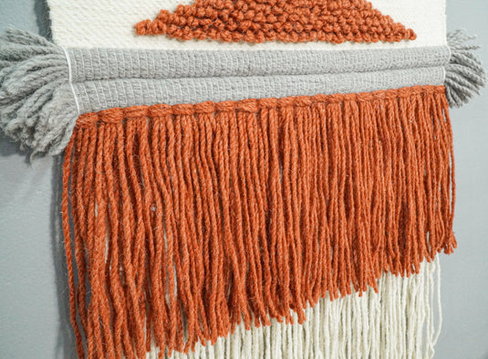 2x3 WALL HANGING | WHITE TERRACOTTA HANDWOVEN BOHO WH3