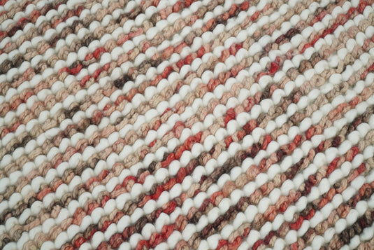 5x8 and 8X10 Coral Handwoven Rug