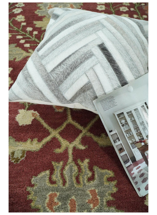 Handmade Persian Design Maroon and Green 5x8, 6x9, 8x10 and 9x12 made with fine wool Area Rug | CP150