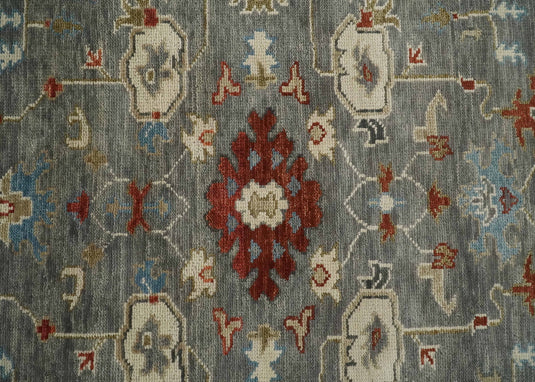 Turkish Wool Oushak Rug, Antique Gray and Beige Hand Knotted 6x9, 8x10, 9x12 and 10x14 Vintage , Bedroom, Living Room and Bedroom - CP742