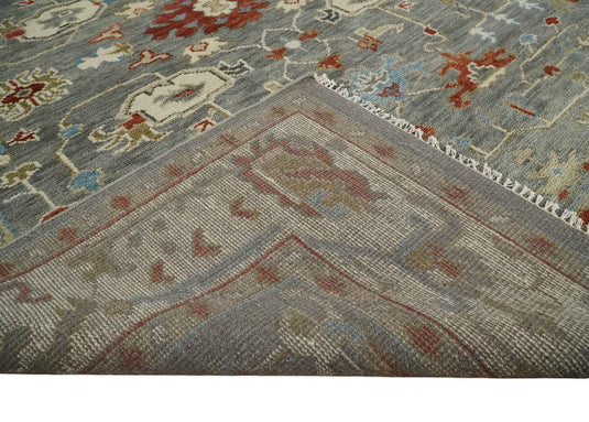 Turkish Wool Oushak Rug, Antique Gray and Beige Hand Knotted 6x9, 8x10, 9x12 and 10x14 Vintage , Bedroom, Living Room and Bedroom - CP742