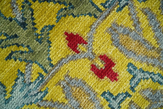 8x10 Vibrant Bohemian Handmade Design Gold , Blue and Red made with fine wool Area Rug | CP318810