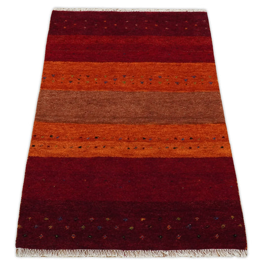 Red Color 3x5 Southwestern Kazak Entryway Rug, Traditional Vintage handknotted  Rug | CP37935