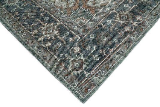 Vintage Distressed Hand Knotted Serapi Charcoal and Rust 3X5, 4X6, 5x8, 6x9, 8x10, 9x12  Traditional Antique Persian Area Rug |2398