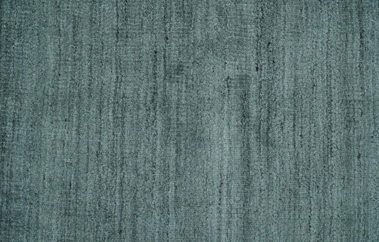 Flatwoven Solid Scandinavian Hand Made Blended Wool Area Rug, Charcoal and Teal, 8x10| KE08810