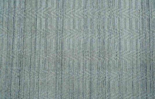 Flatwoven Hand Made Solid Scandinavian Blended Wool Area Rug, Silver, grey and Brown, 8x10 | KE12810