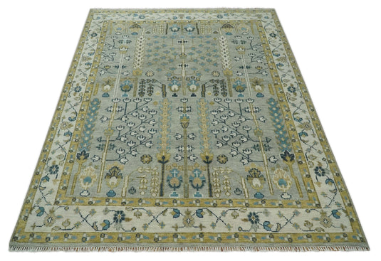 Antique Tradtional Vintage Heriz Serapi Moss Silver,Gold and Ivory 5x8,6x9,8x10,9x12,10x14 and 12x15 | CP706