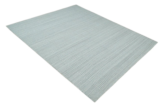 Flatwoven Hand Made Modern Trellis Scandinavian Blended Wool Area Rug, Camel and Silver, 8x10 | KE28