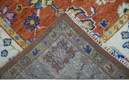 9x12 Red, Gold and White Traditional Hand Knotted Rug, Living Room, Bedroom and Dinning Rug | CP752912