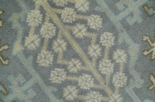 Traditional Silver, Beige and Brown Hand knotted 6x9 Vintage Oriental Oushak Area Rug, Living Room, Dinning and Kitchen Rug | CP80869