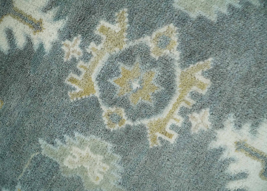 Antique Oriental Oushak 8x10 Large Handmade Vintage Persian Gray and Ivory Wool Area Rug |CP827810