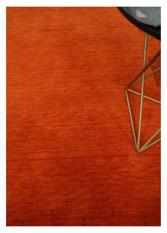 Hand Woven Red and Rust Wool southwestern Lori area rug, 5x8  |KNT32